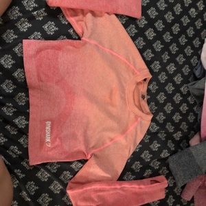 gymshark long sleeve ombre crop top